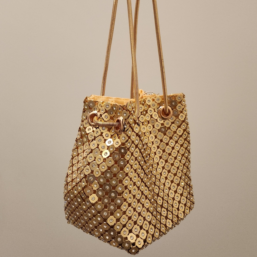 Handbag/purse, gold, one size, petal and pup